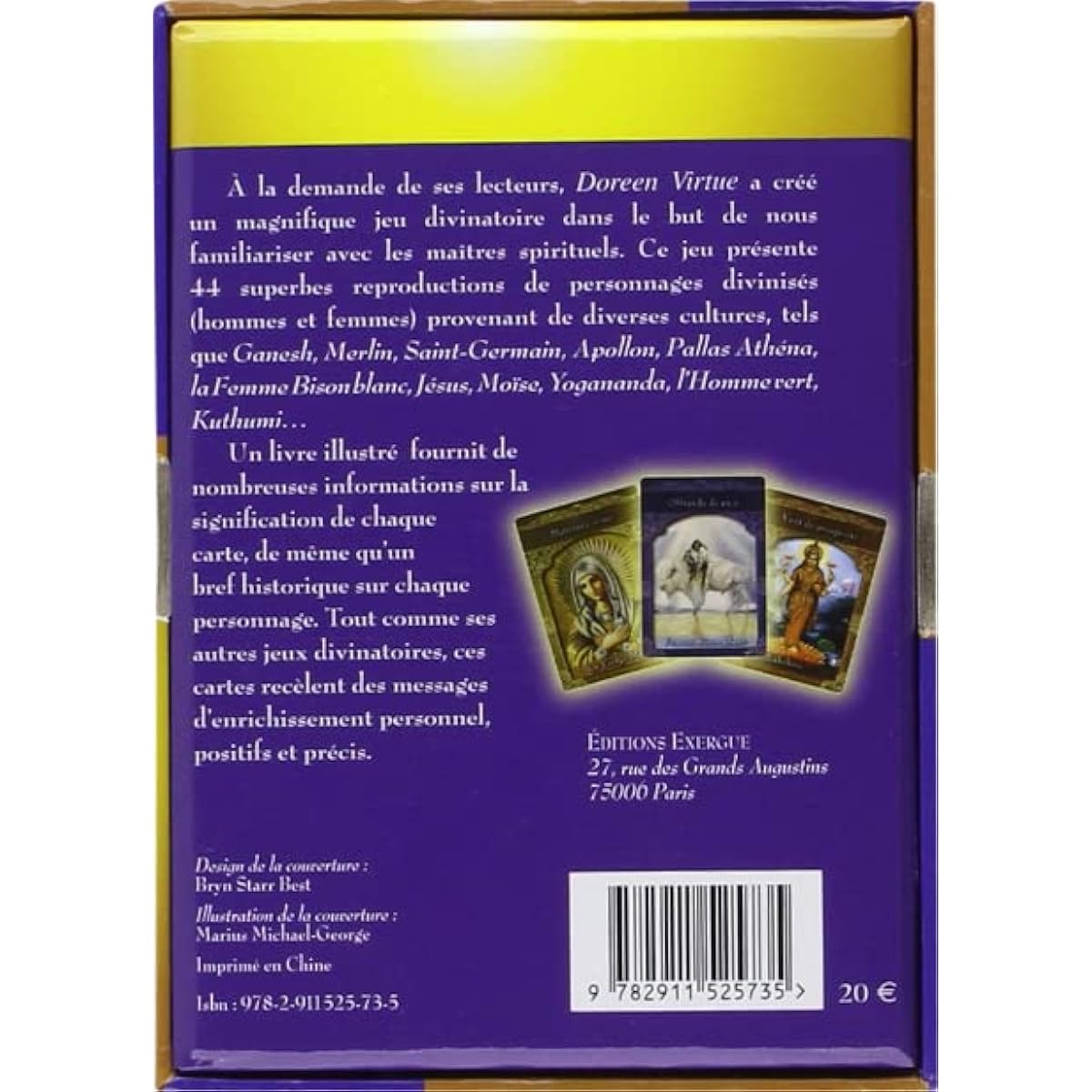 Ascended Masters Oracle Cards, French version, authentic, unopened, gold frame, Japanese translation support manual included, Doreen Virtue