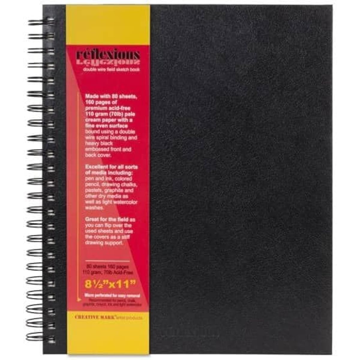 Reflexions Double Wire Sketch Book 8.5x11 by Creative Mark