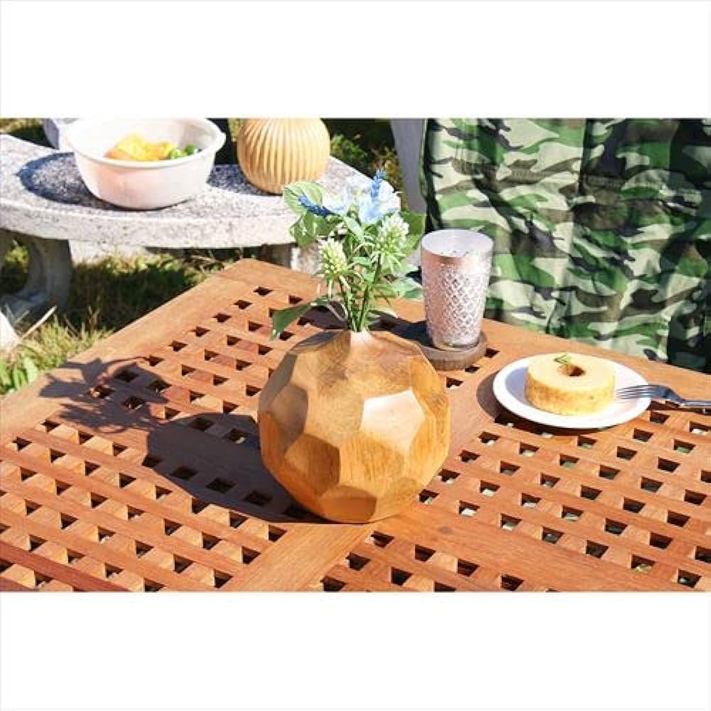 Mango wood flower vase diamond 10722890058