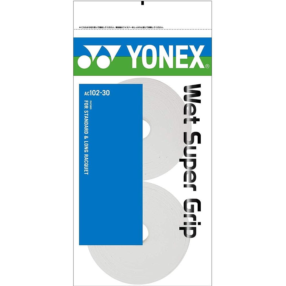 YONEX Tennis Wet Super Grip (30 pieces) White AC102-30