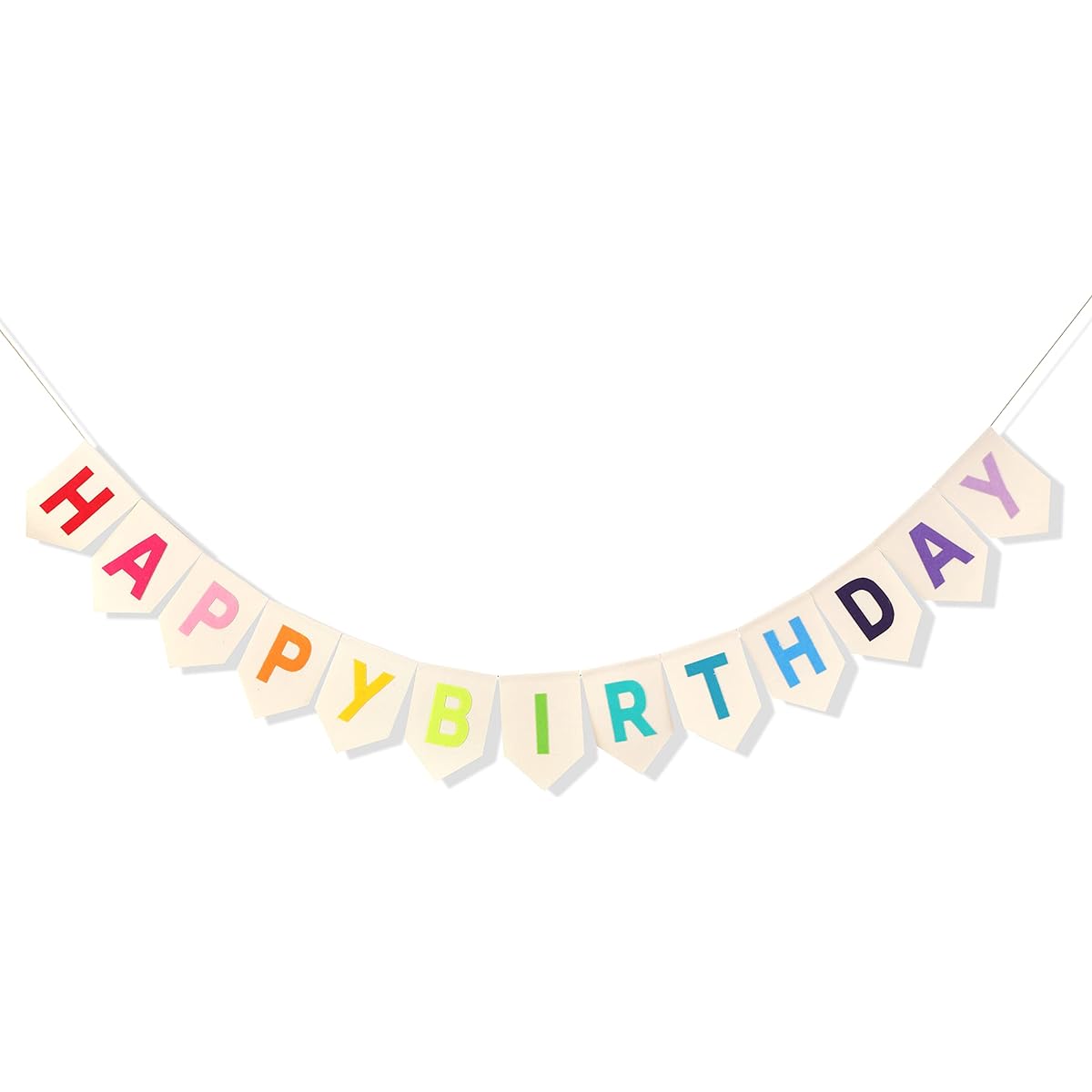 Rainbow Happy Birthday Bunting Banner - Happy Birthday Pastel Colors Personalized Birthday Banner 1st Birthday Rainbow Decorations Photo Props Best Birthday Party Supplies (Birthday Bunting Banner)
