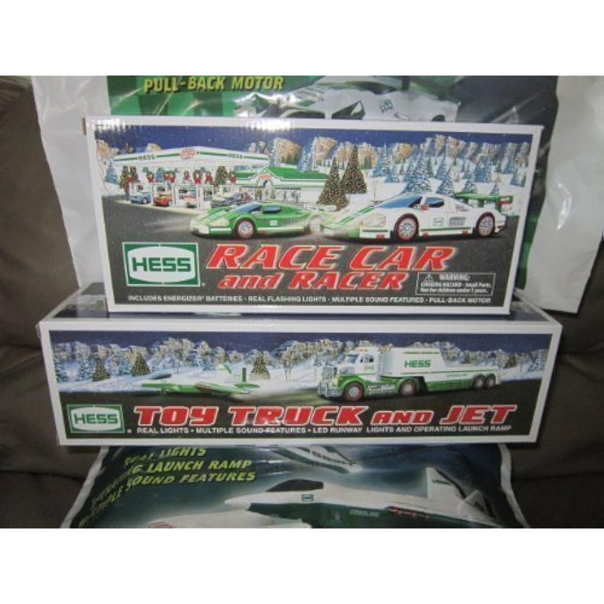 Hess 2010 and 2009 toy truck combo.