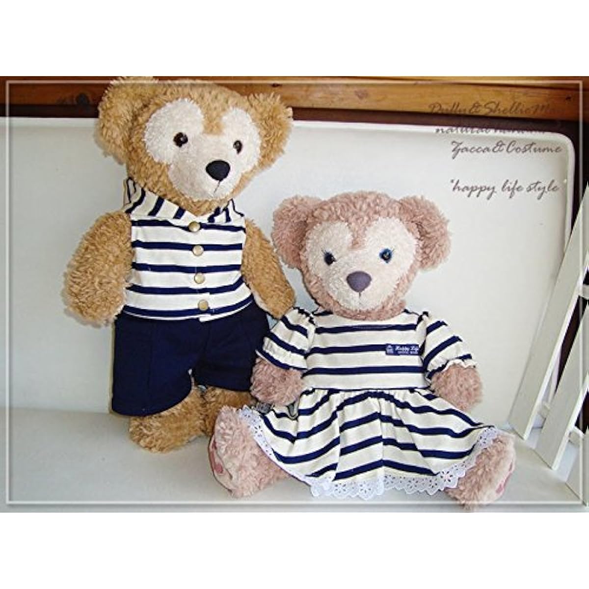 Duffy and ShellieMay Costume S Size 43cm Border! Casual Style Pair Costume Set (Navy) casualset12-outlet