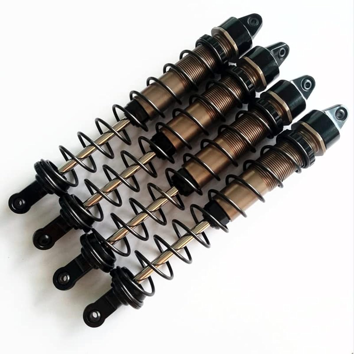 CrazyRacer Aluminum Big Bore Shocks (165mm) 5mm Steel Shaft 16.8mm Shock Body for 1/8 HPI Savage Flux HP X XL 4.6 5.9 A720 - Set of 4
