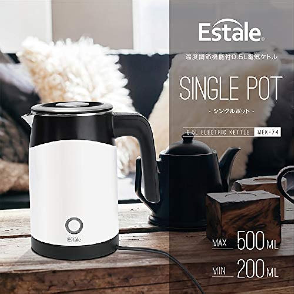 Macross Estair 0.5L Electric Kettle Single Pot MEK-74 with Temperature Adjustment Function
