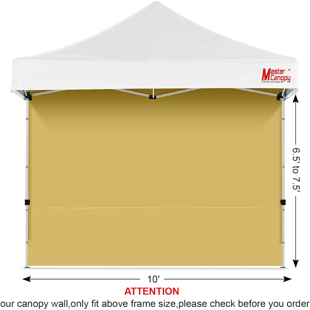 MASTERCANOPY Side Sheet (Horizontal Curtain) for Tarp Tent, 2.5M/3M Waterproof, Windproof, UV Protection, Heat Shielding, Easy to Remove, For Business, Outdoor Use [Single Side Sheet]