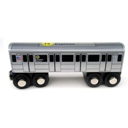 Munipals NYC Subway N Car Toy Train Wooden Railway Compatible by Munipals [Parallel Import]