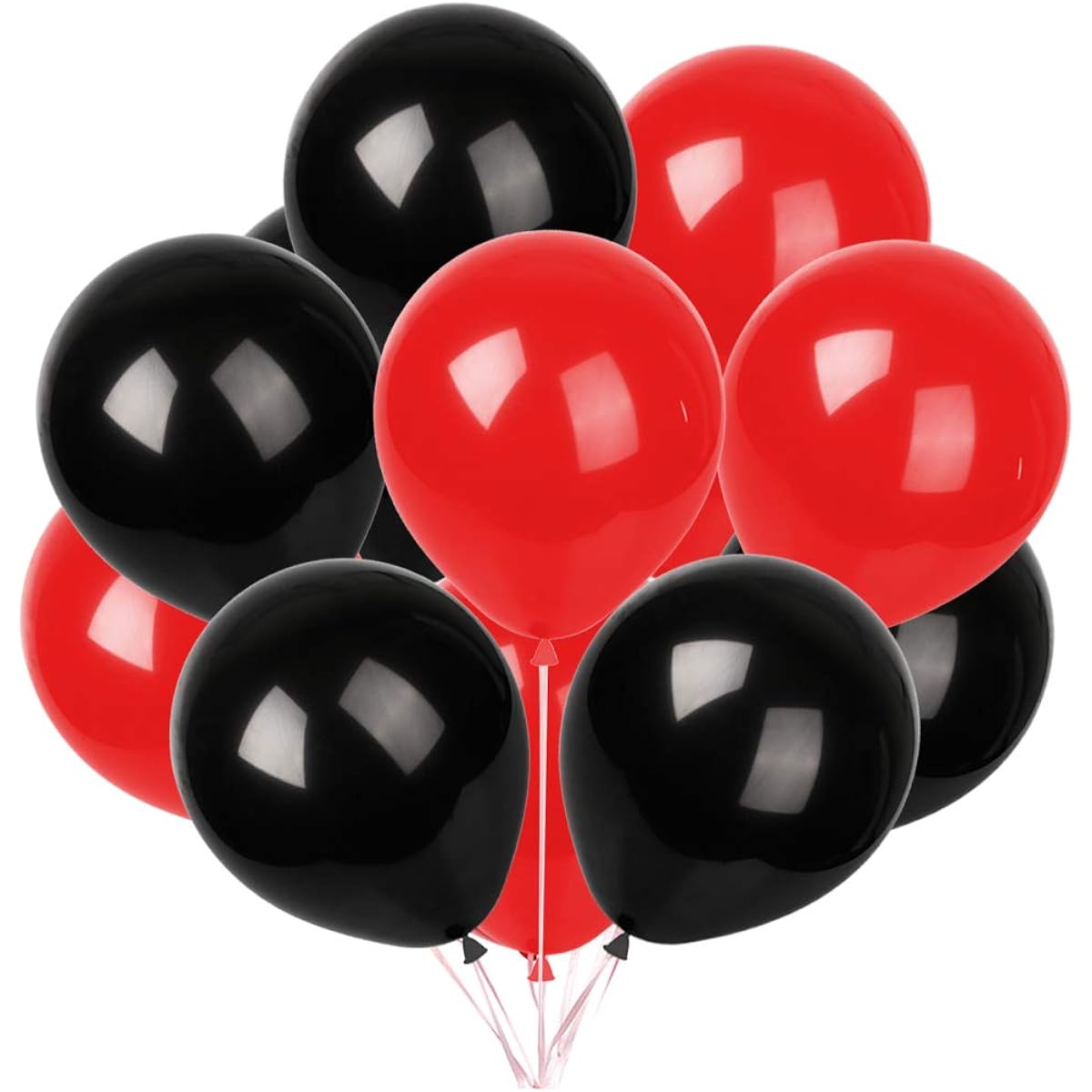 Latex Balloons 12 inch Red and Black Latex Balloons 100pcs
