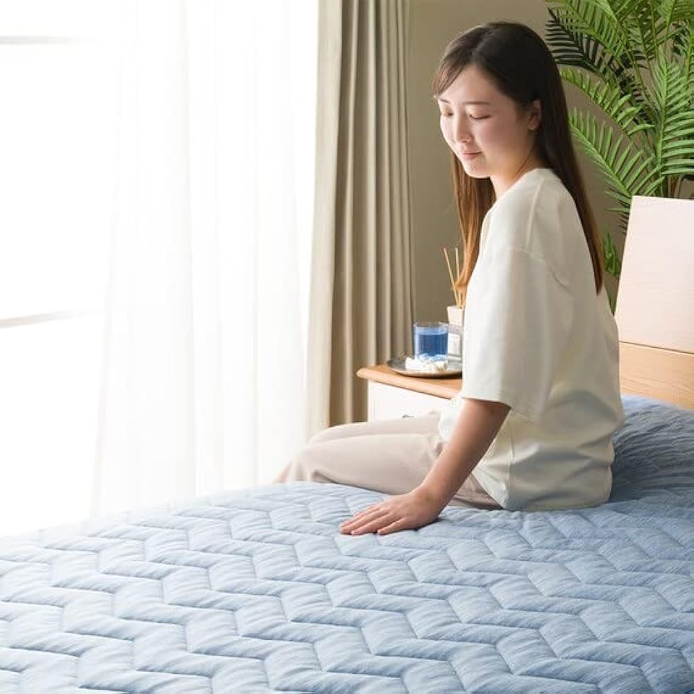 NITORI Double Sided Bed Pad Cool Touch N-S Double Size N Cool WSP Dark Blue NITORI 7565683