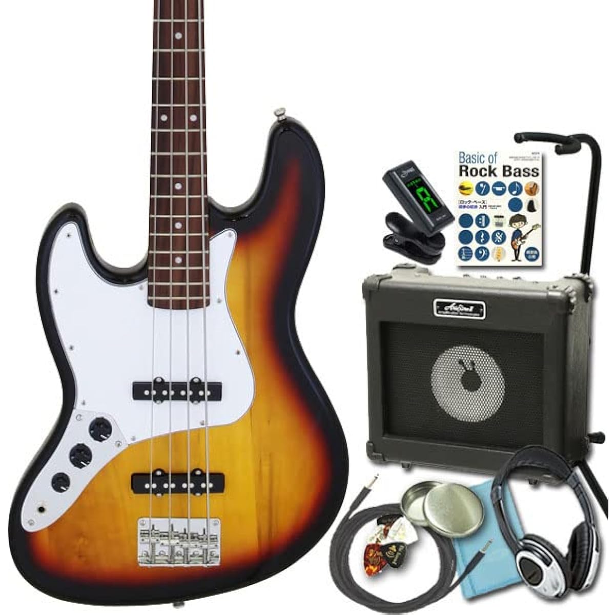 Bass Beginner's Guide Legend LJB-Z LH 3TS Legend Jazz Bass Type Left Handed Model 13 Piece Set