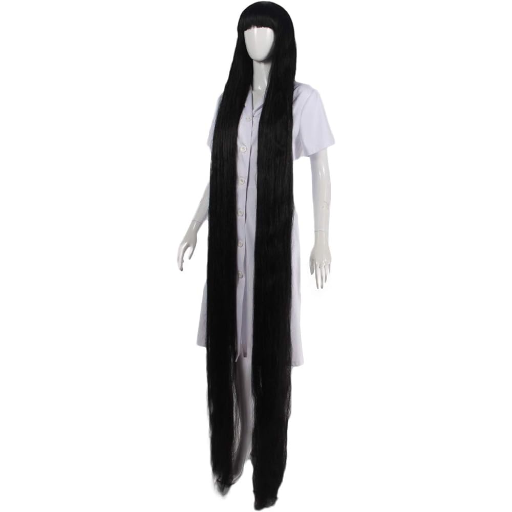 Wigs2you Costume Wig H-3271 Super Long Straight Thick Black Hair Black Full Wig Cosplay Wig Crossdressing Men's Dressing Twin Coordination Party Wig Standard M Size
