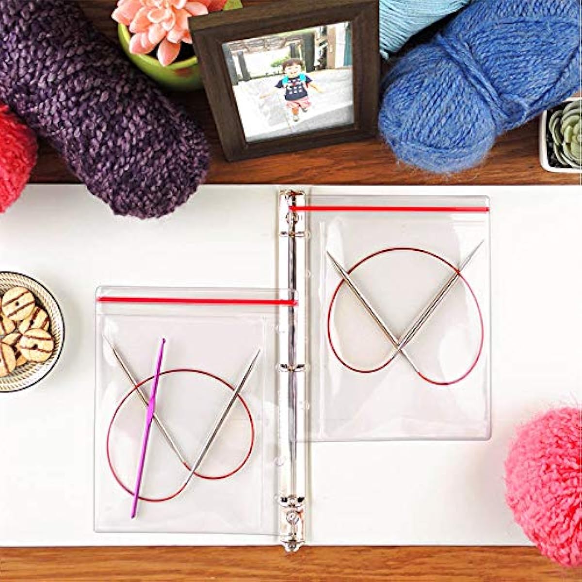 StoreSMART - Top Side Zipper Case for Circular Knitting Needles - Pack of 25 - 5" x 6 1/2" - R3331-KNIT-25
