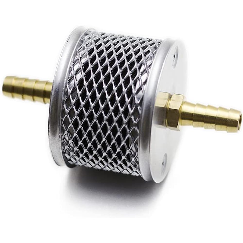 MOTOR ROCK Billet Breather Filter for Harley-Davidson Aluminum Fabric/Brass Fabric/Chrome MR-IN017