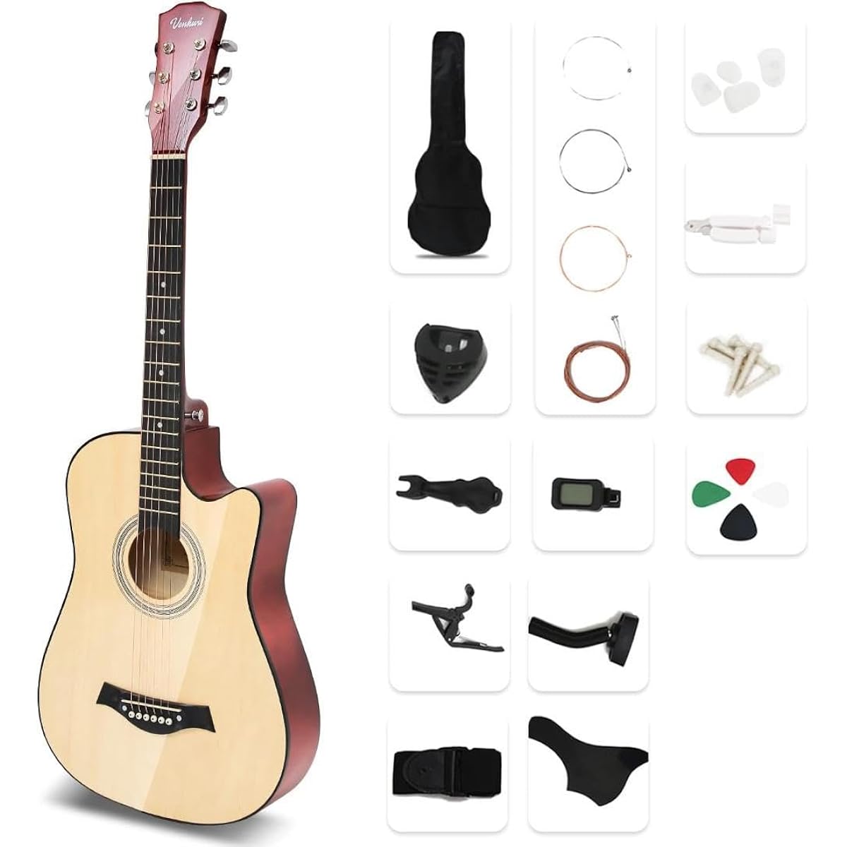Acoustic guitar 17-piece set for beginners