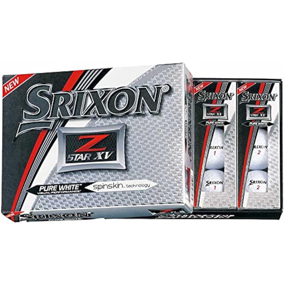 SRIXON Golf Ball Z-Star XV Z-Star XV Golf Ball 2017 Model 4 Piece Construction Parallel Import Product (1 Dozen) White