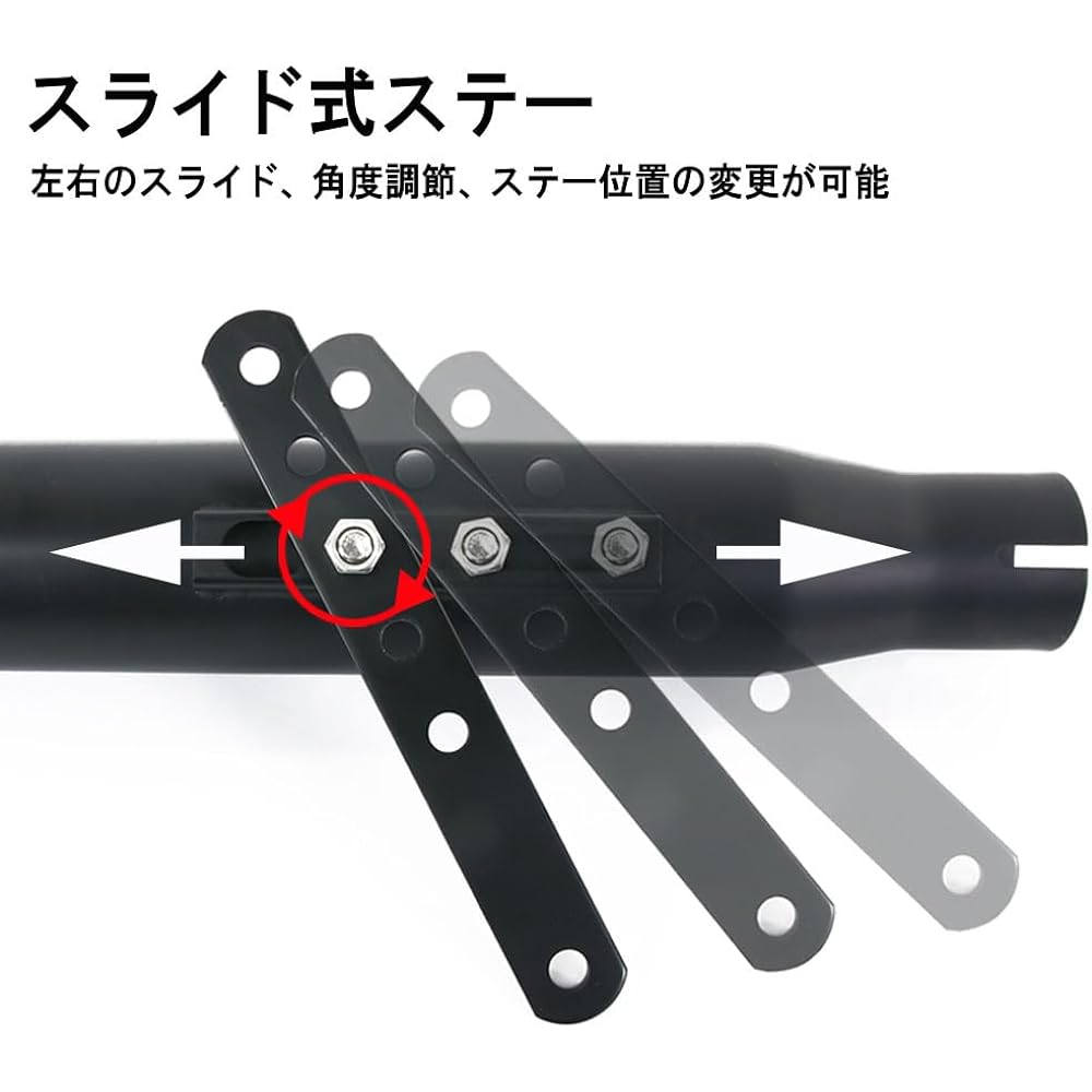 American Silencer Black Matte Black Inner Slip-on Muffler Motorcycle Universal Motorcycle Parts