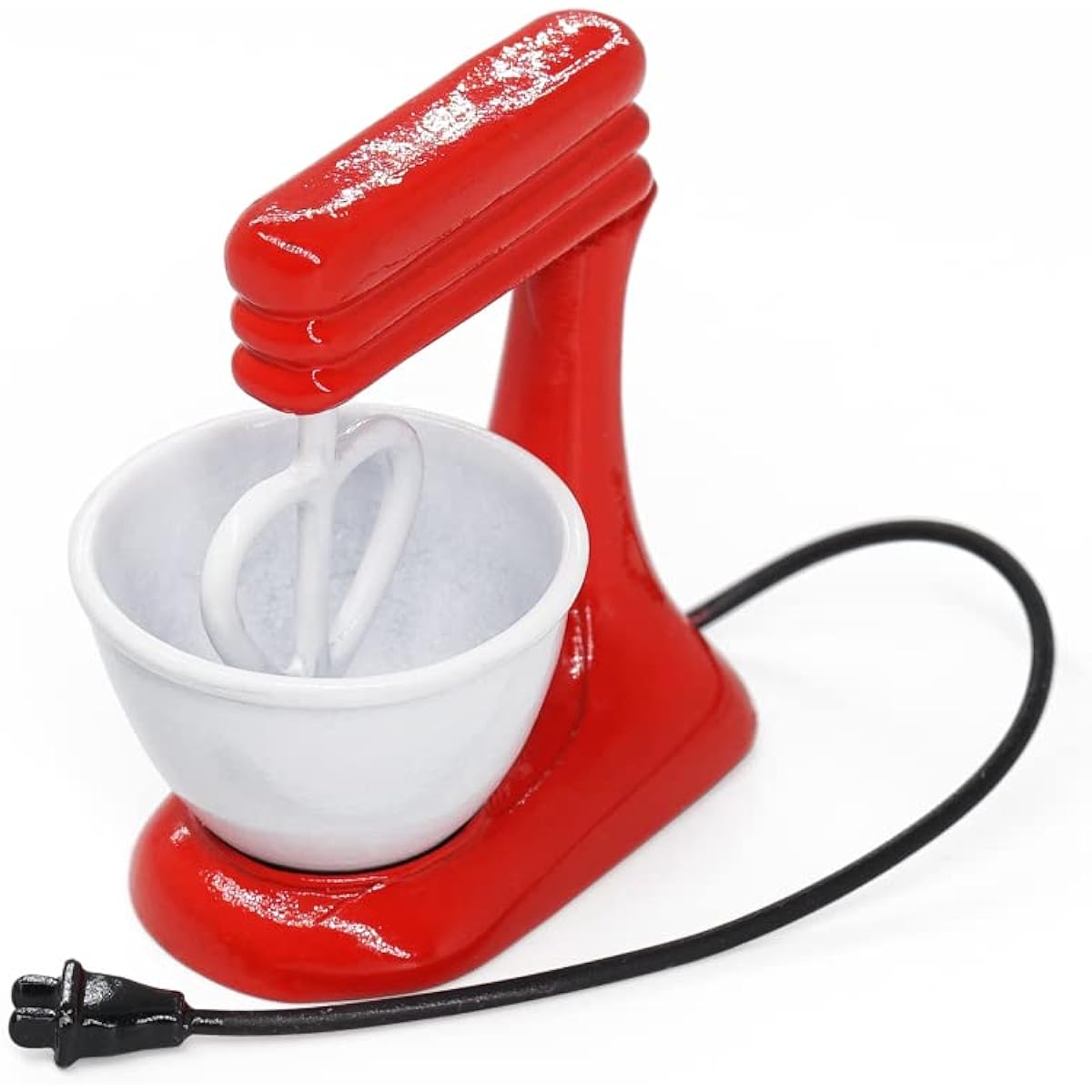 Odoria 1:12 Miniature Old-Fashioned Red Stand Mixer with Bowl Metall Dollhouse Kitchen Accessories