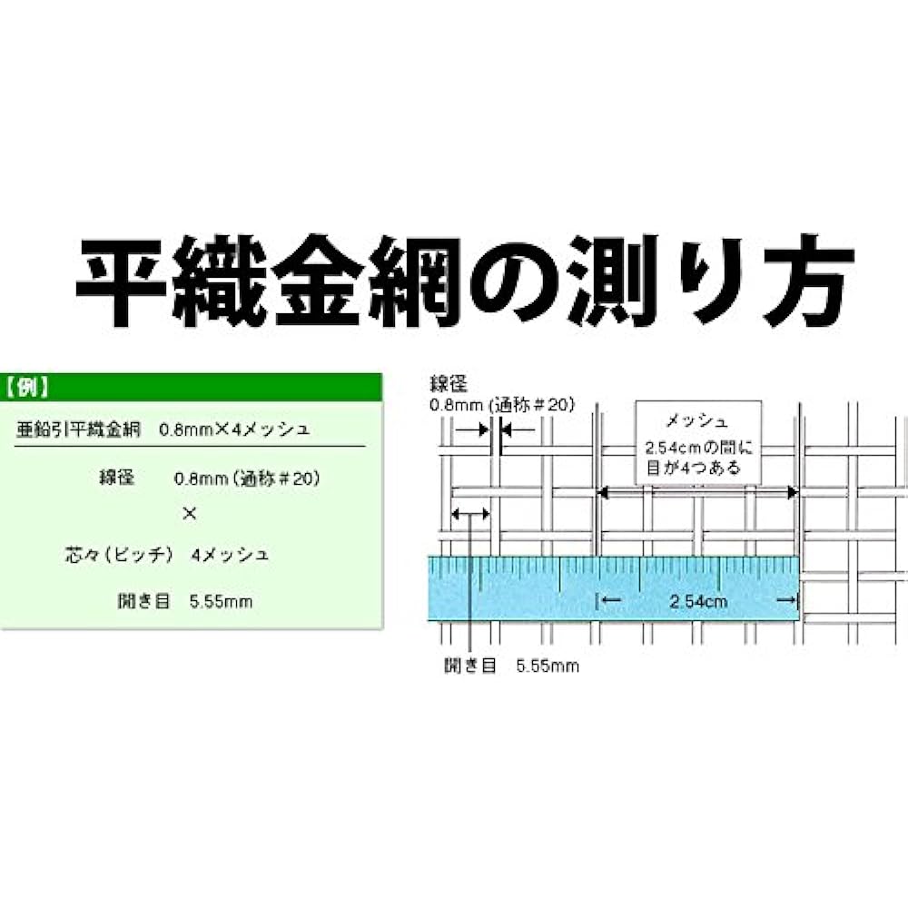 Takashi Yoshida Stainless steel plain weave net Φ1.1x2.5 mesh 500mmx30m