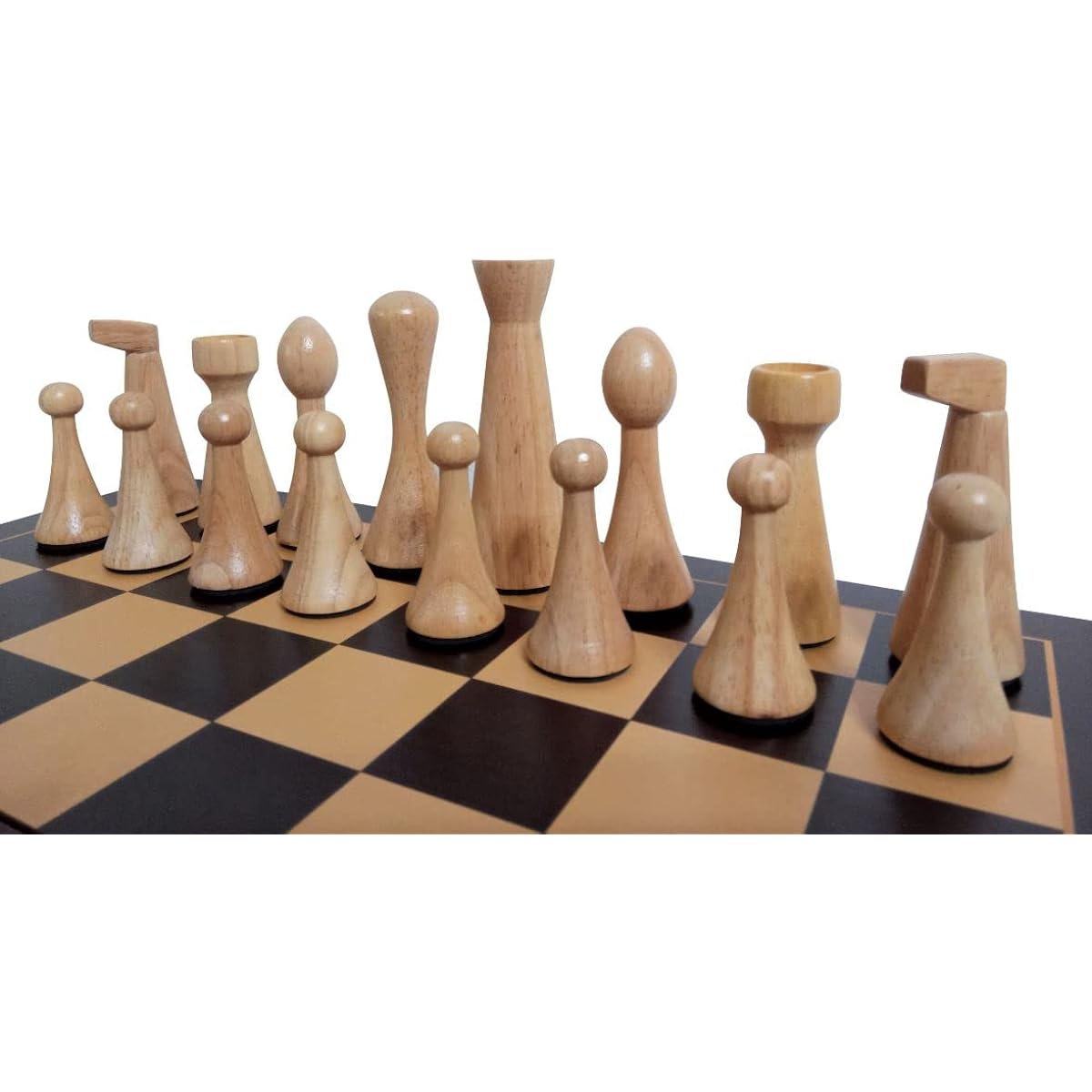 STARPPLE Heavy and Durable 16 Inch Real Wooden Chess Set Luxury Handmade Chess Board Game Set with Storage, 4 Inch Heavy Design, 34 Large Wooden Pieces with 2 Queens (C1-16DM)