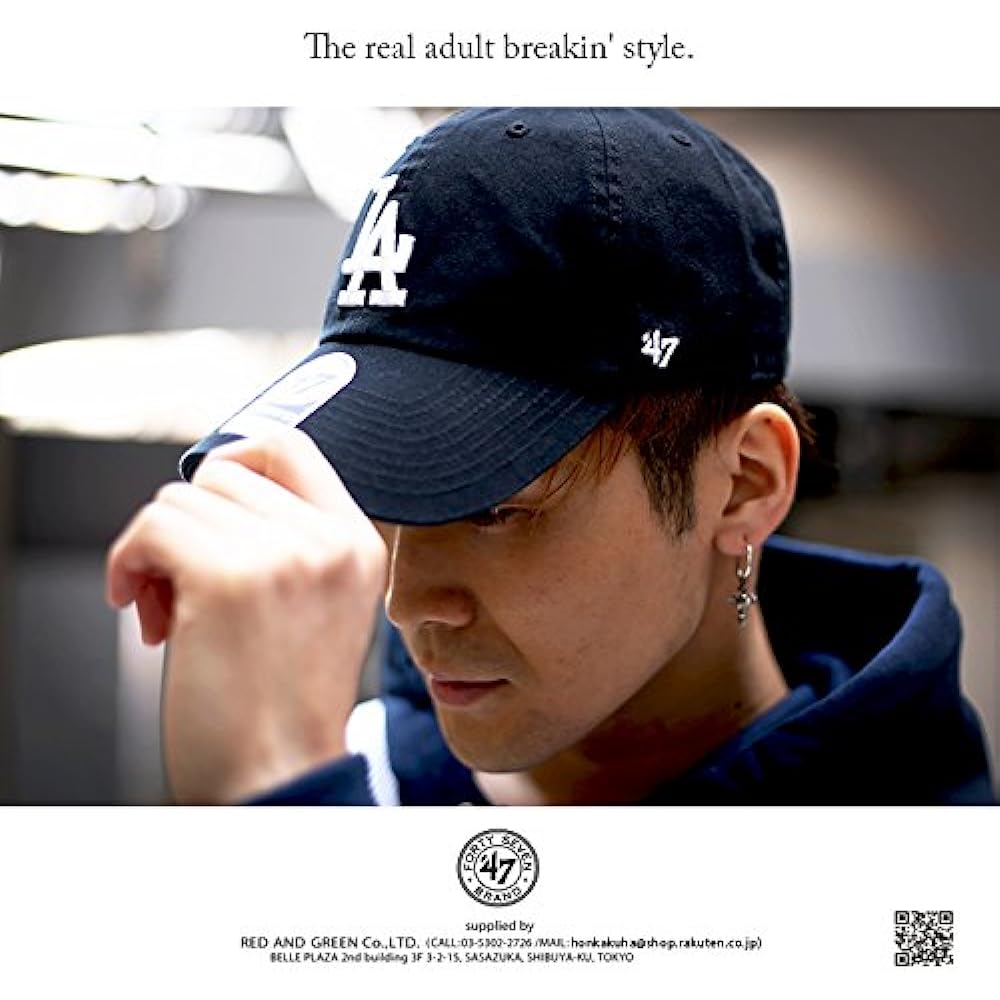 [B-RGW12GWS-BKD] Forty Seven Brand 47BRAND Low Cap Los Angeles Dodgers Collaboration CAP Hat Baseball Black MLB Major League Genuine Product