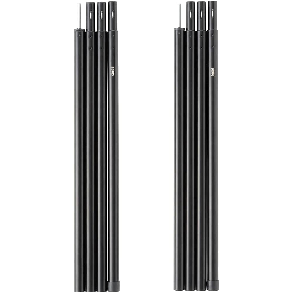 LOGOS Al Black Canopy Pole 180 (Set of 2) 71909005 (Approx.) Diameter 1.9 x Height 180cm
