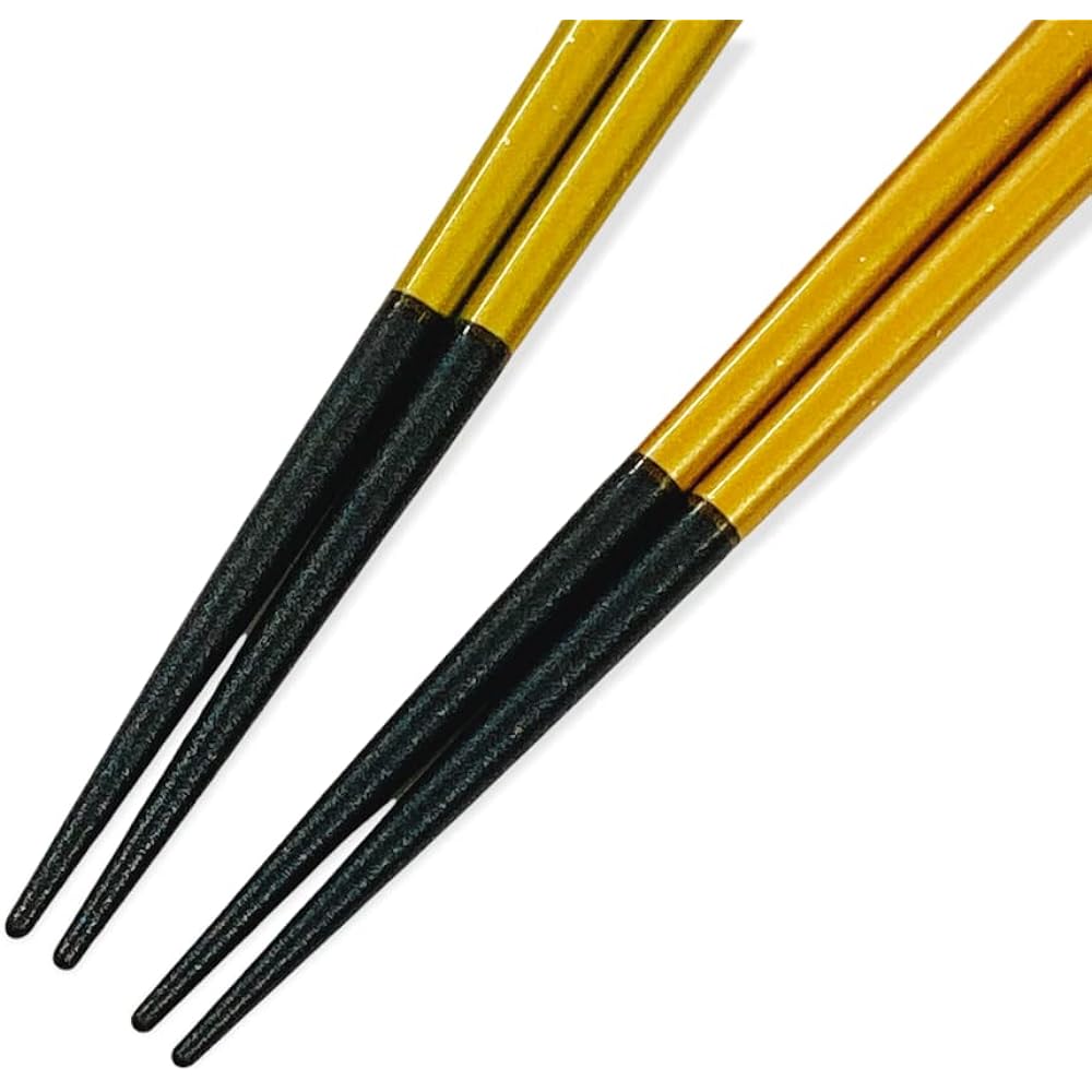 Couple chopsticks, Kinmaizakura, black, red, dishwasher safe, with design paulownia box and wrapping, gift for golden wedding anniversary, parents, wedding anniversary, gift, chopsticks [146]