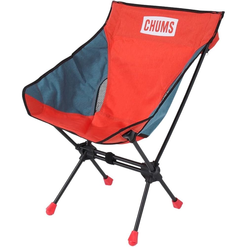CHUMS Compact Chair Booby Footlow Chair Beige/Red H72 x W49 x D30cm CH62-1772-B044-00