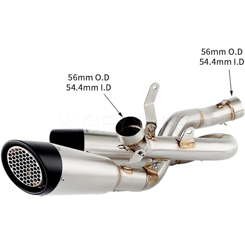 For Ducati Panigale V4 / V4S 2018 2019 2020 2021 2022 2023 StreetFighter V4 2020-2022 Street Fighter Header Slip-on Motorcycle Exhaust Muffler Mid Link Pipe [Parallel Import]