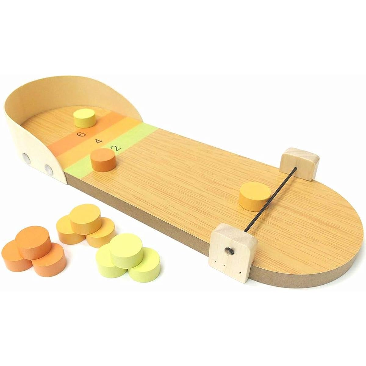 Curling Game Interior Wooden Toy Board Game Compact Japanese Version
