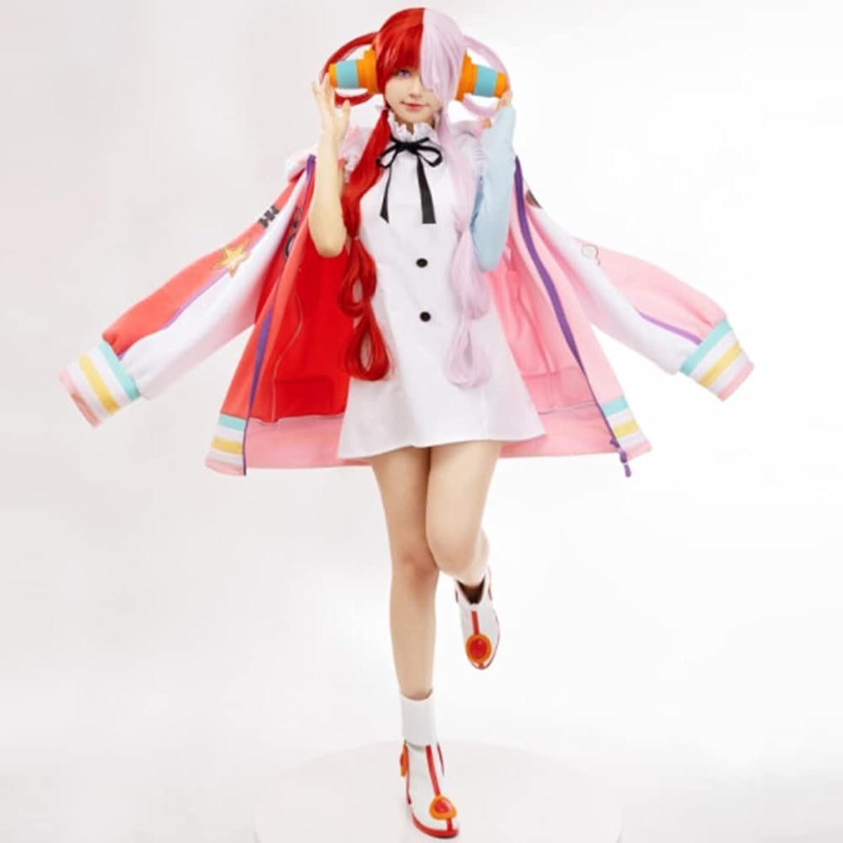 ETAKE] One Piece Uta Cosplay Hoodie Kids Clothes Movie Version ONE PIECE FILM RED UTA Cosplay Costume Kids One Piece Uta Cosplay Costume Kids ONEPEACE World Diva Costume Stampede Shanks' Daughter Christmas Jacket Halloween Cosplay Anime ONEPIECE Clothing