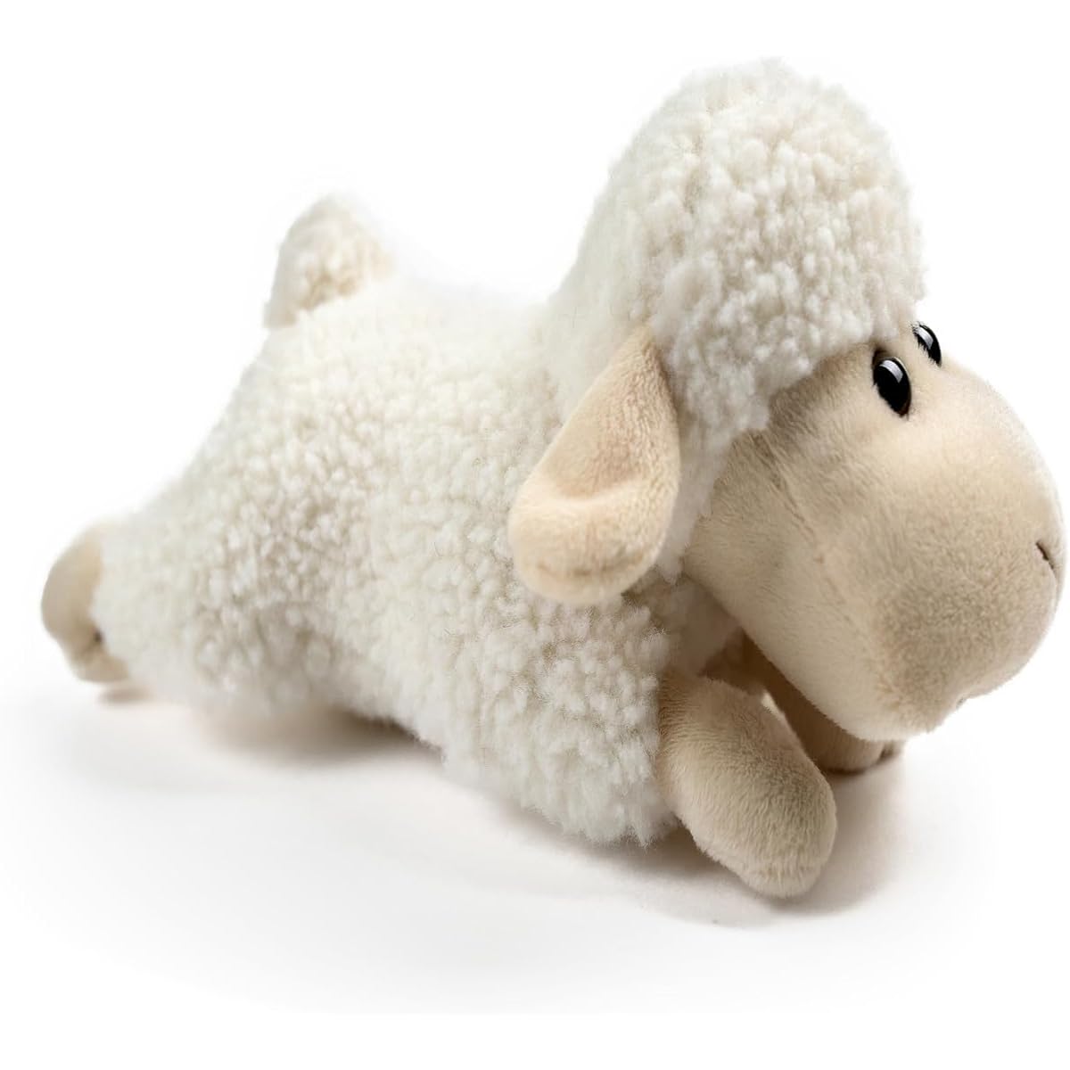 Little Heart Sheep Stuffed Animal, Stuffed Sheep Plush Toy, Cute Soft Lamb for Kids Boys Girls Gifts Home Decor Huggable White Lamb Toy (Prone Position)