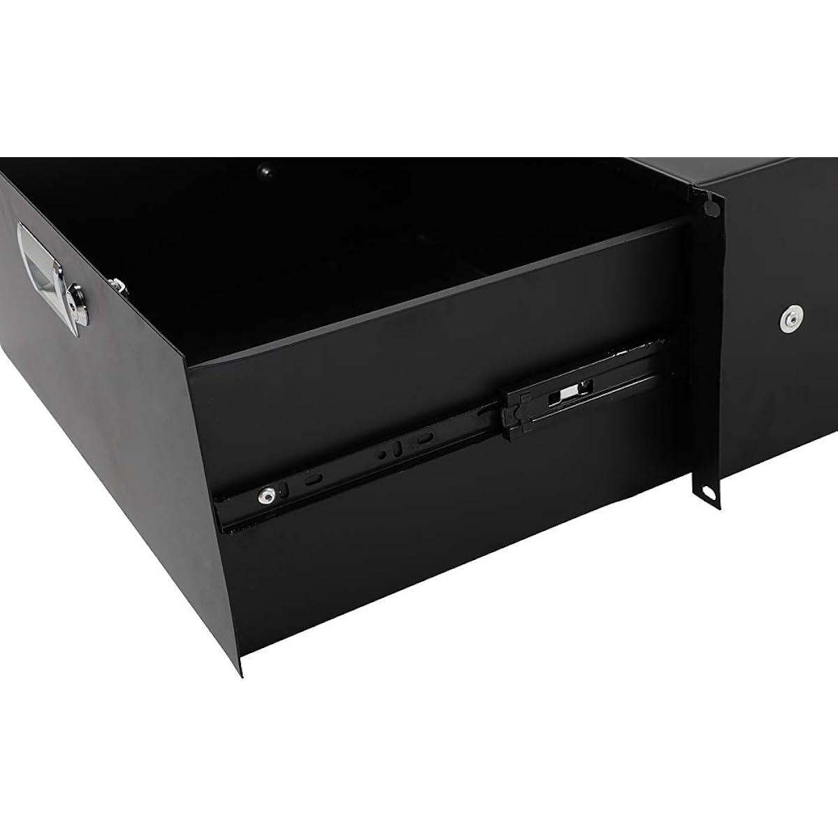 Ktaxon 4u Rack Drawer DJ Lock Drawer with Key, Durable Material, Safety Design, Wide Range of Applications (Black)