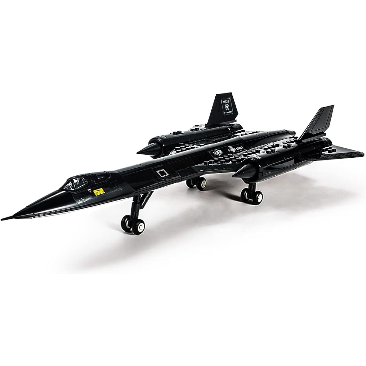 dOvOb Military SR-71 Recon Blackbird Air Force Building Block Set (183 Pieces), Aircraft Jet Building and Military Toy Gifts for Kids and Adults