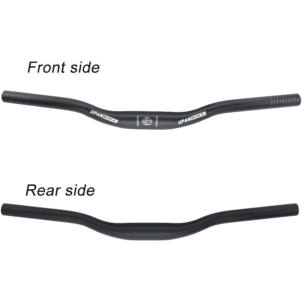 UPANBIKE MTB Mountain Bike Bicycle Riser Bar Short Handlebar φ31.8mm440mm/520mm Kids Handlebar (31.8*440mm, Black)