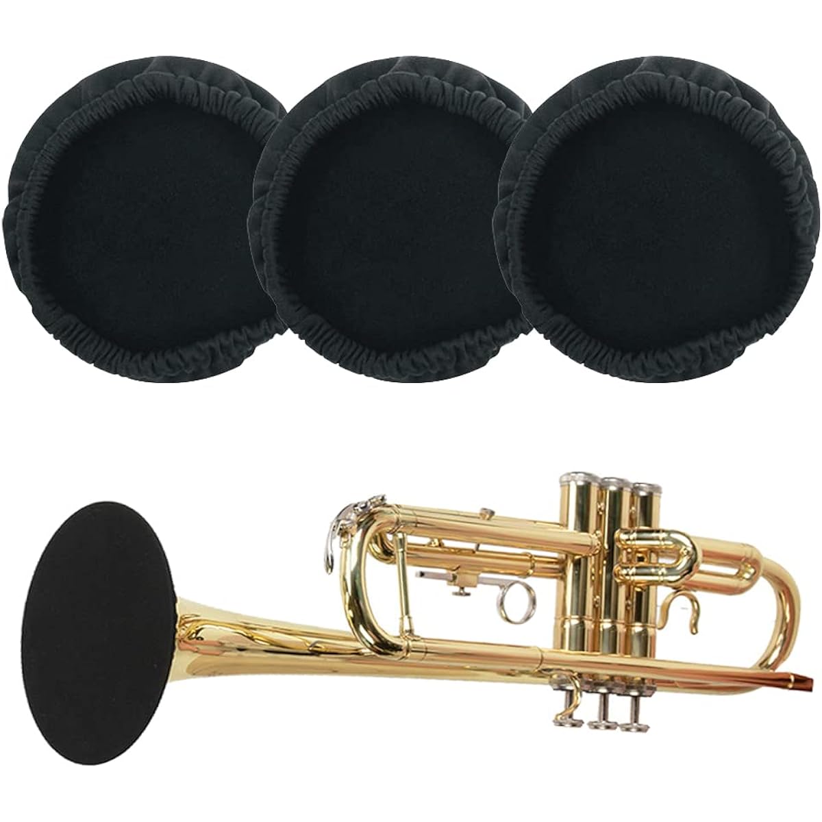 lyflux 3pcs 5inch Reusable Musical Instrument Bell Cover Saxophone Bell Cover Cornet Bell Cover Musical Instrument Protection Dustproof Cover Musical Instrument Cleaning Care Product Cover