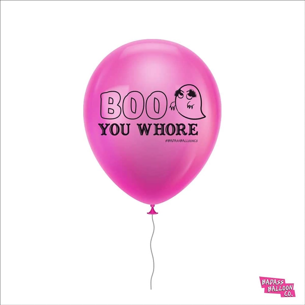 Boo You Whore | Neon Pink Halloween Badass Balloons | Mean Girls Halloween Party Decorations | Pack of 12