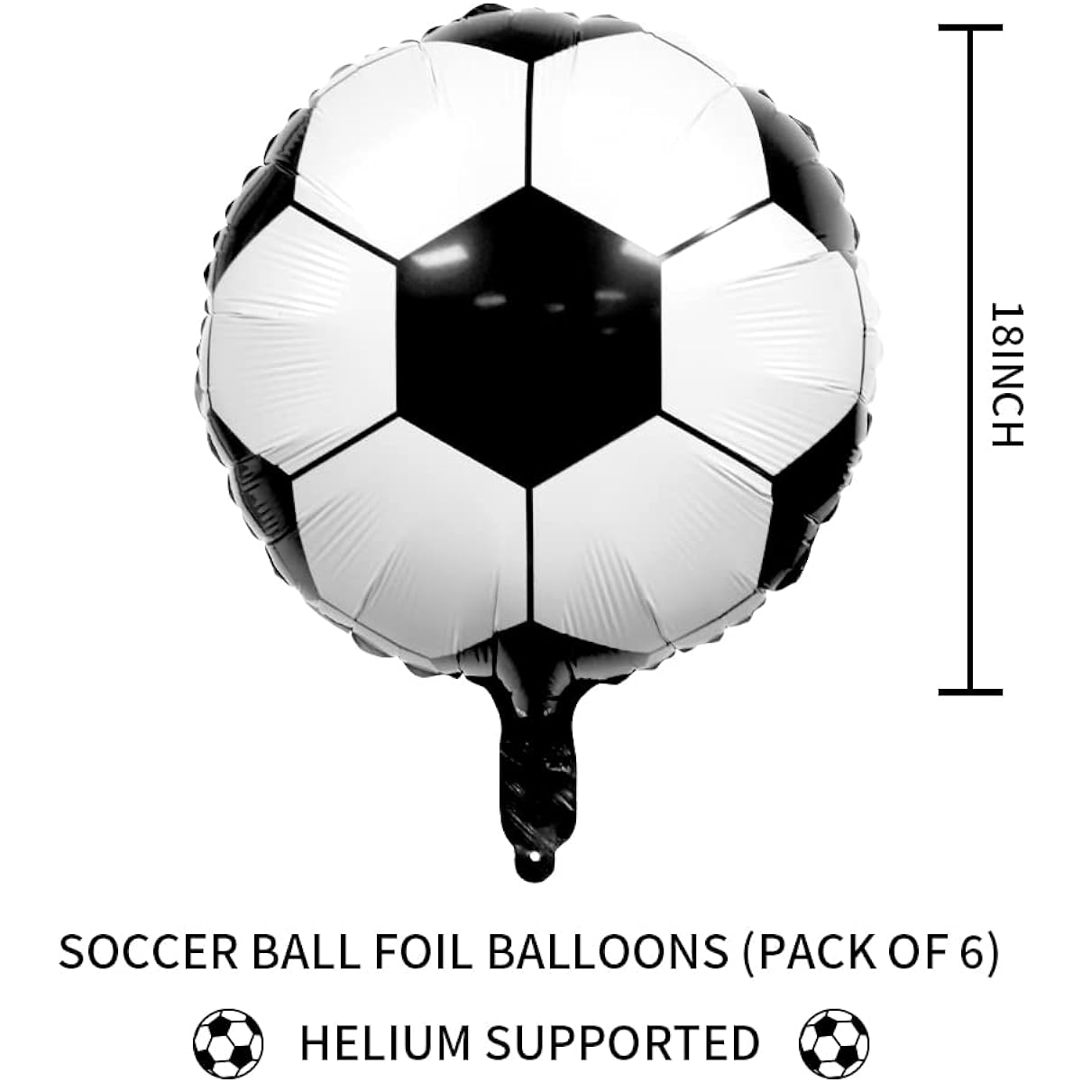 6pcs 18inch Soccer Balloons Soccer Balloons Party Decorations