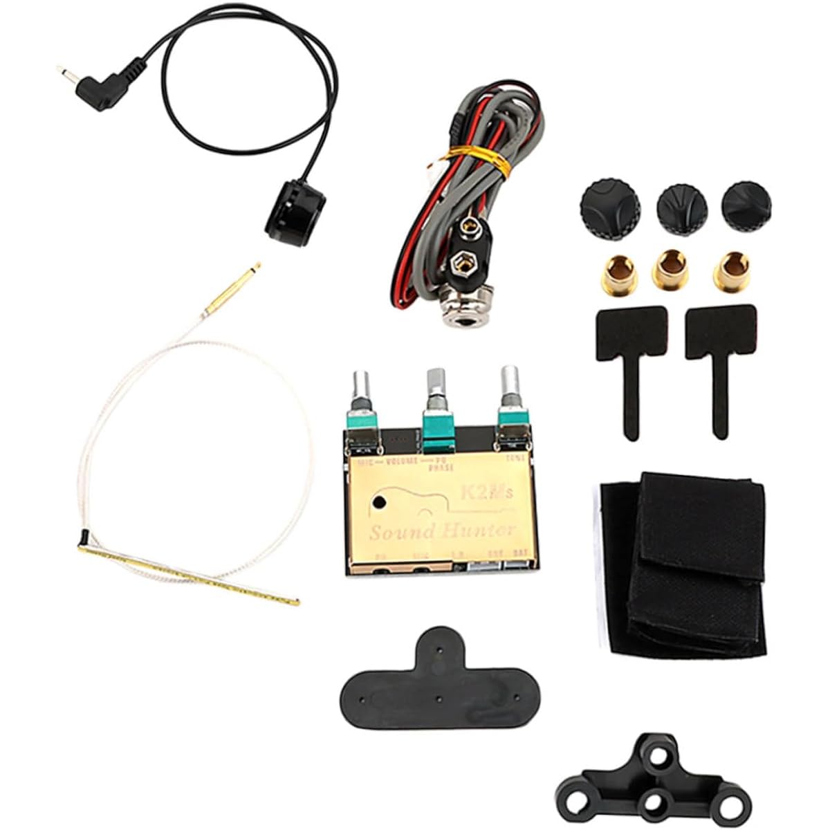 SWOOMEY 1 Set Guitar Sound Hole Pickup Violin Preamp Pickup Ukulele Sound Pickup Banjo Mic Transducer Guitar Bridge Pickup