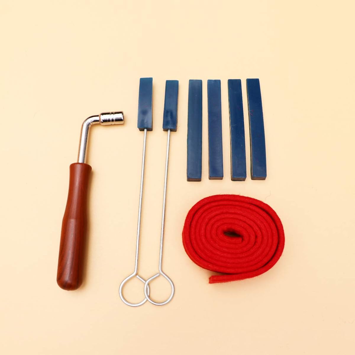 EXCEART Professional Piano Tuning Mute Kit Tuning Hammer Lever Tuner Mute Kit Piano Tuning Tool 8 Pieces