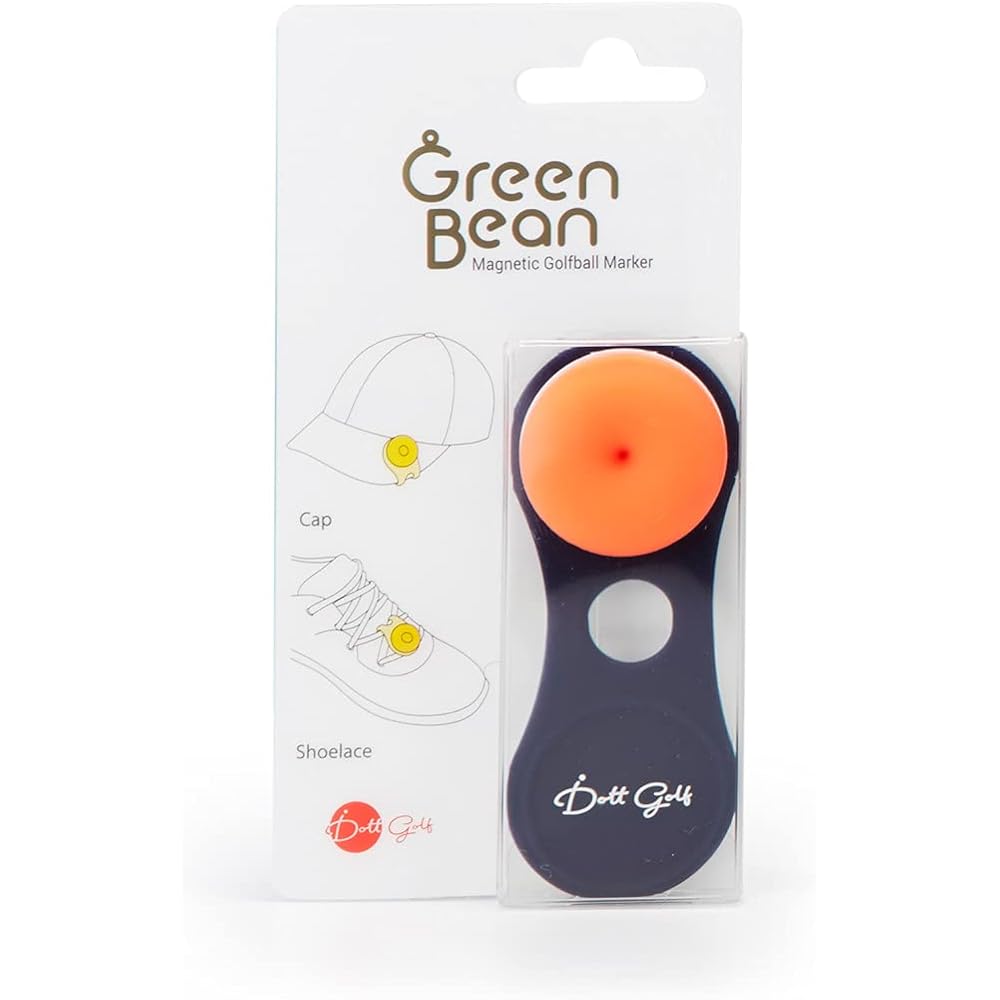 GreenBean Golf Marker, Hat and Shoe Clip, Removable Fluorescent Magnetic Marker [Parallel Import]