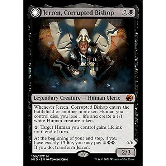 Magic: The Gathering - Jerren, the Corrupted Bishop // Ormendahl, the Corruptor (109) - Innistrad: Midnight Hunt