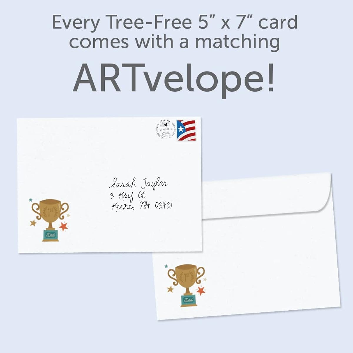Tree-Free Greetings Father's Day Cards, Artfully Designed, 1 Card, Matching Envelope, Made in the USA, 100% Recycled Paper, 5"x7" Top Pop (GO64301)