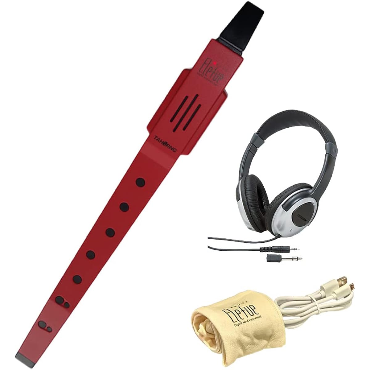 TAHORNG Elefue Red Headphone Set Elefue Electronic Recorder Built-in Speaker Tahorn