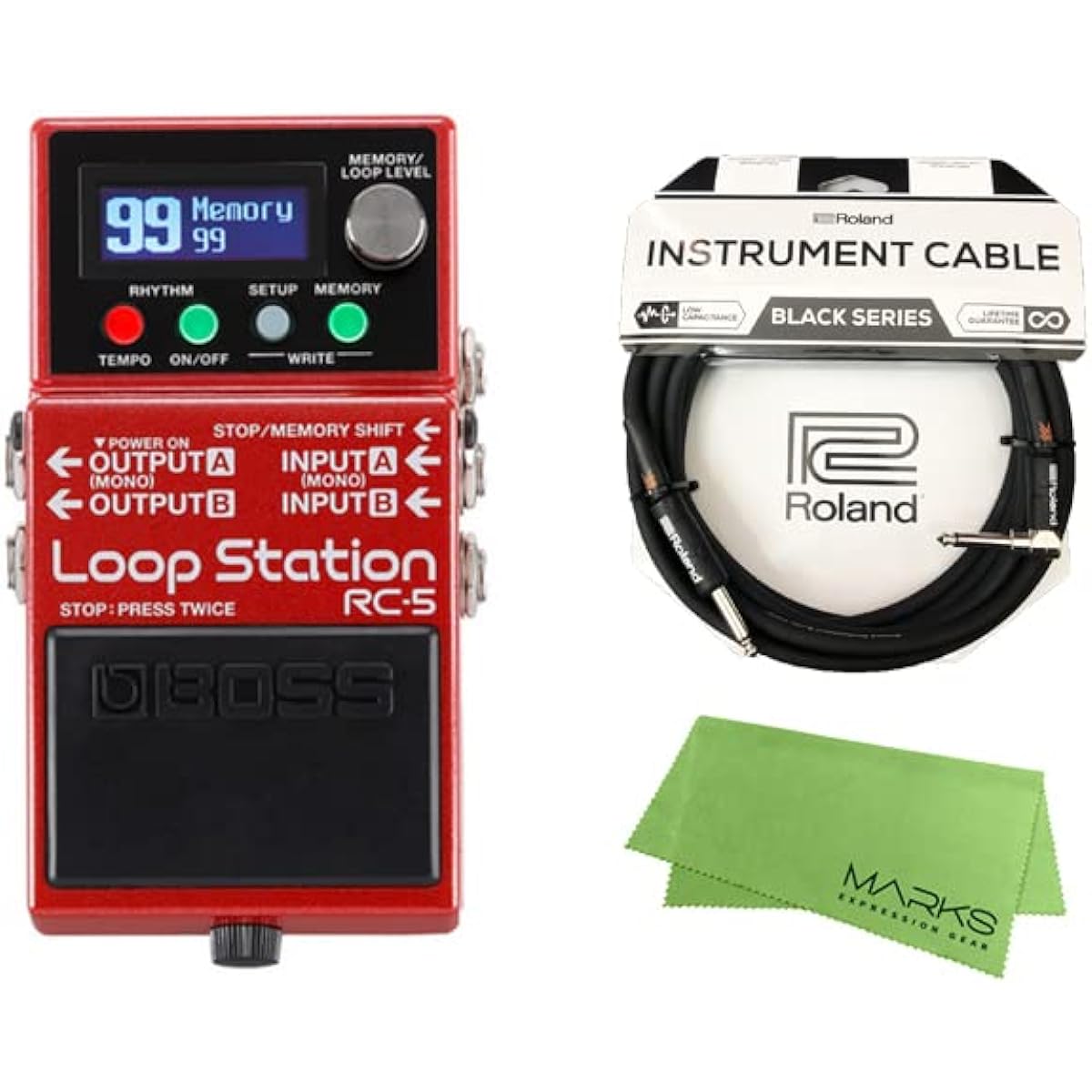[Roland Cable + Cross Set] BOSS - Guitar Effector/Looper RC-5 Loop Station
