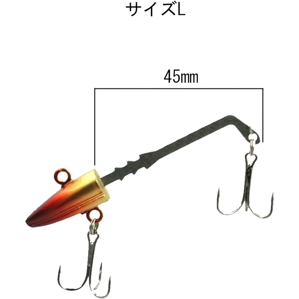 Blue Ocean Jig Head Set Red Gold 10g 15g 20g L Size (Set of 6) Sea Bass Flounder Bluefish Hairtail Jig Head Set