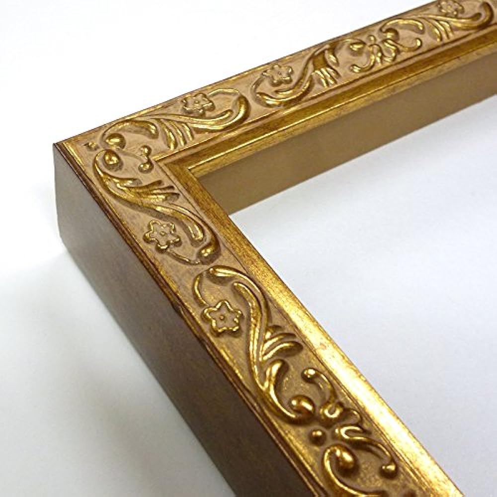 Large Square Frame 400 Square Antique Gold Acrylic 8201