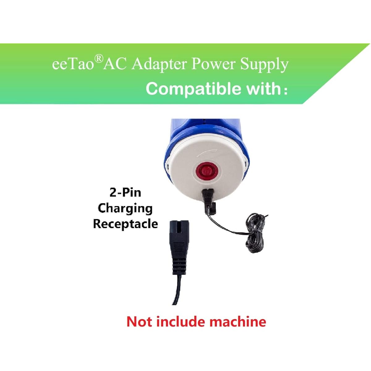 eeTao 2 Pin AC/DC Adapter Charger Water Tech LC099-2SK Pool Blaster Catfish Li 20050CL Ultra 21051DL Pulse 22151EL 22051EL CENT2012 Hydro 500 26051SL Volt FX-4 Eclipse 24050GL iVac 250