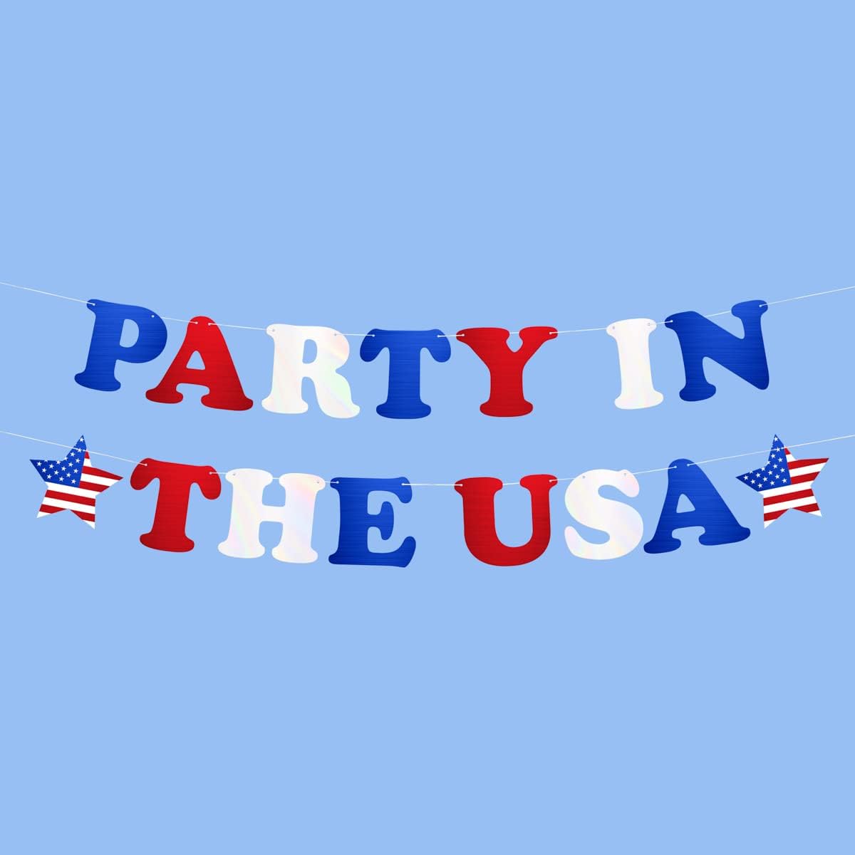 xo Fetti United States 4th Party Banner - | american party decorations american party favors american flag 4th of july