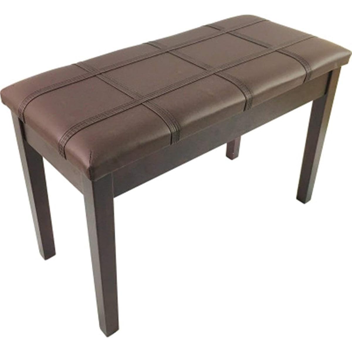 Piano Bench Brown Piano Stool Solid Wood Bookshelf Button Ergonomic Piano Stool Comfortable Seating Experience (Color : Brown, Size : 75x35cm)