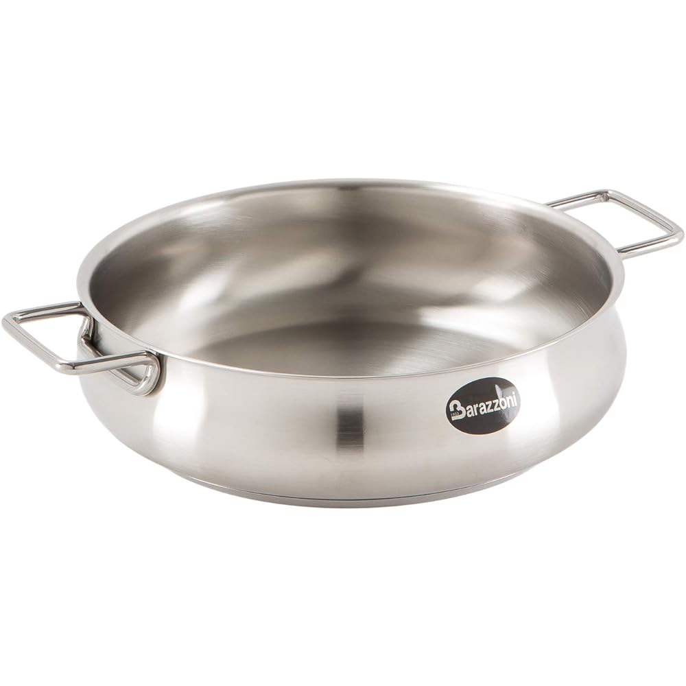 Barazzoni Low Casserole with Lid 26cm TUMMY Stainless Steel